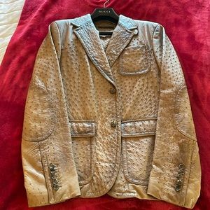 NWOT Gucci ostrich blazer
